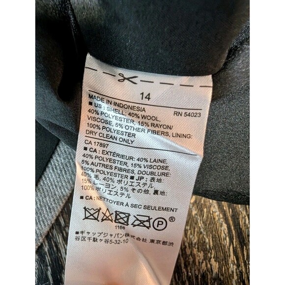 Banana Republic Wrap Skirt Button Front Wool Blend Gray Size 14 - Picture 6 of 6